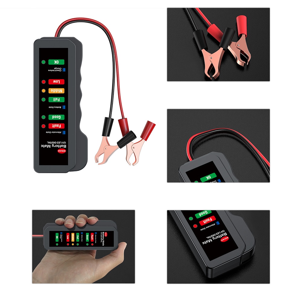 12V LED Car Battery Load Tester Alternator Analyzer Battery State Check Detector